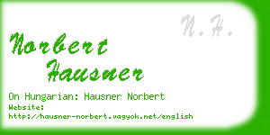 norbert hausner business card